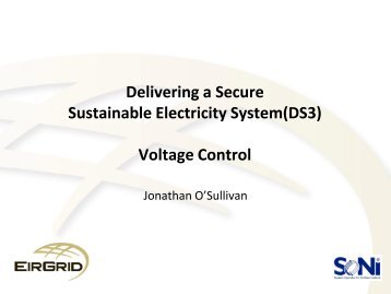 RoCoF and Voltage Control presentations - Eirgrid