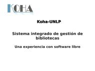 Koha-UNLP Sistema integrado de gestiÃ³n de bibliotecas