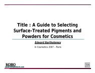 A Guide to Selecting Surface-Treated Pigments and Powders for ...