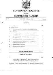 GOVERNMENT GAZETTE REPUBLIC OF NAMIBIA - saflii