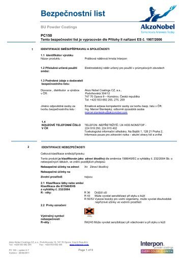 PC 150 CZ - Intro / Akzo Nobel Powder Coatings se představuje