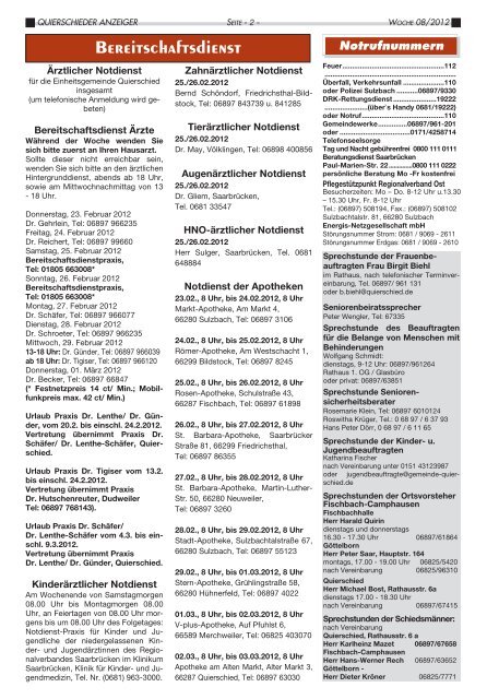 Talerspenden erbrachten 1740 - Gemeinde Quierschied