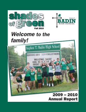 Welcome to the family! - Stephen T. Badin High School