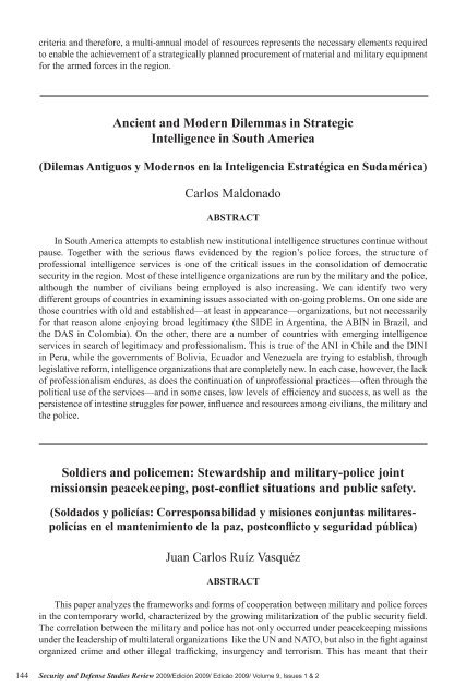 Security and Defense Studies Review - Offnews.info