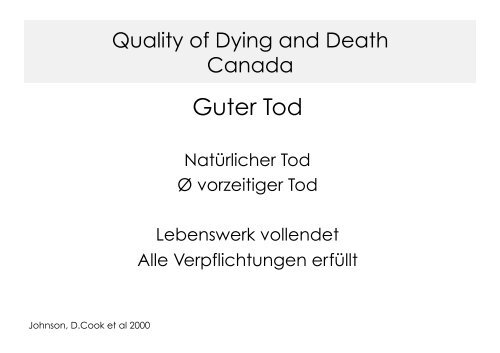 Was ist ein guter Tod - Palliativtage-sylt.de