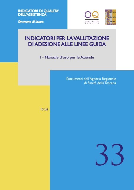 indicatori per la valutazione di adesione alle linee guida