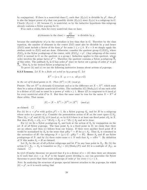 Algebra I: Section 6. The structure of groups. 6.1 Direct products of ...