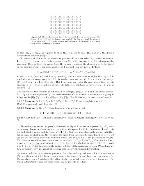 Algebra I: Section 6. The structure of groups. 6.1 Direct products of ...
