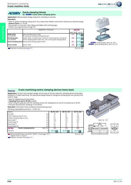 Clamping Tools - EN / Hahn+Kolb