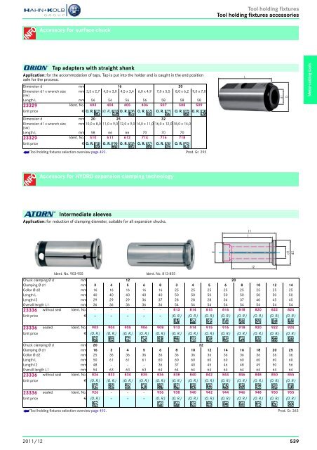 Clamping Tools - EN / Hahn+Kolb