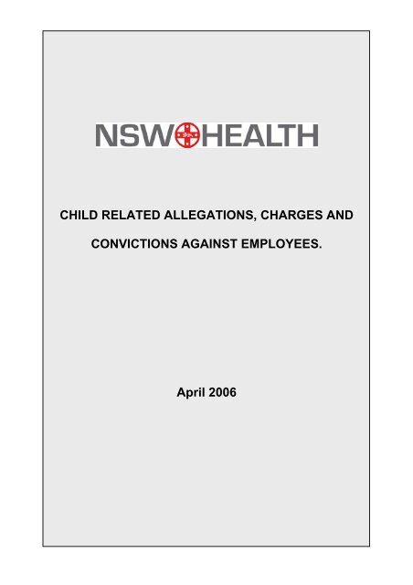 Child Related Allegations, Charges and Convictions Against ...