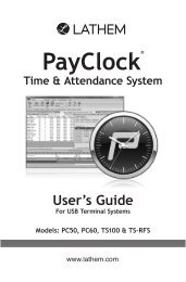 PayClock V6 With PC50 - Lathem Time Corporation