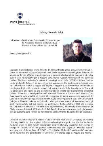 Johnny Samuele BALDI - web journal