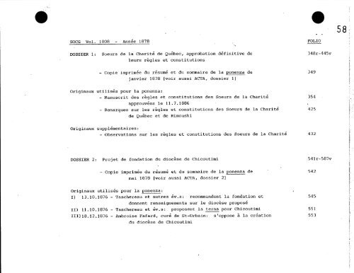 ARCHIVES PUBLIQUES DU CANADA DIVISION DES ...