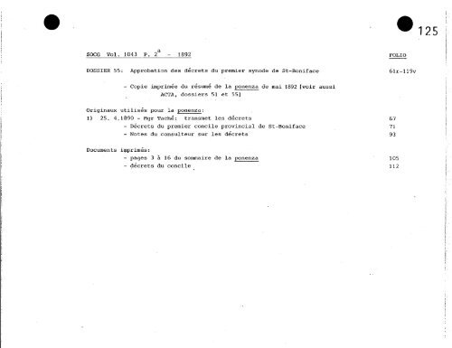 ARCHIVES PUBLIQUES DU CANADA DIVISION DES ...