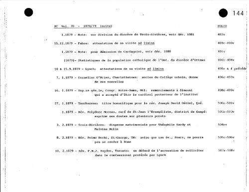 ARCHIVES PUBLIQUES DU CANADA DIVISION DES ...