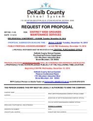 REQUEST FOR PROPOSAL - DeKalb County Schools