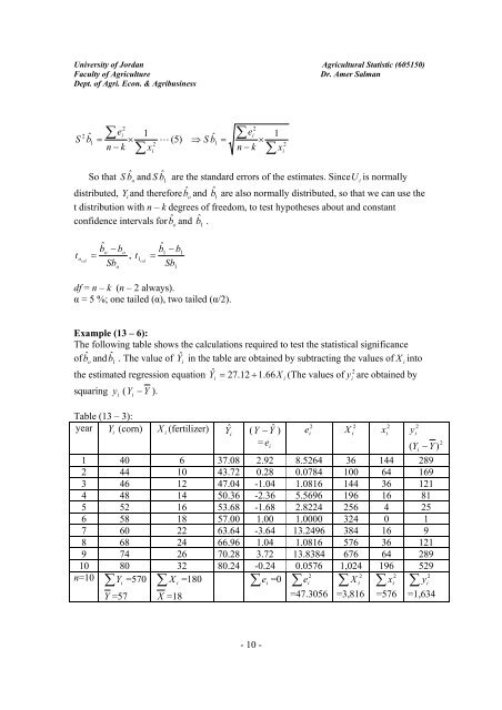 Part 13- Simple linear regression - The University of Jordan