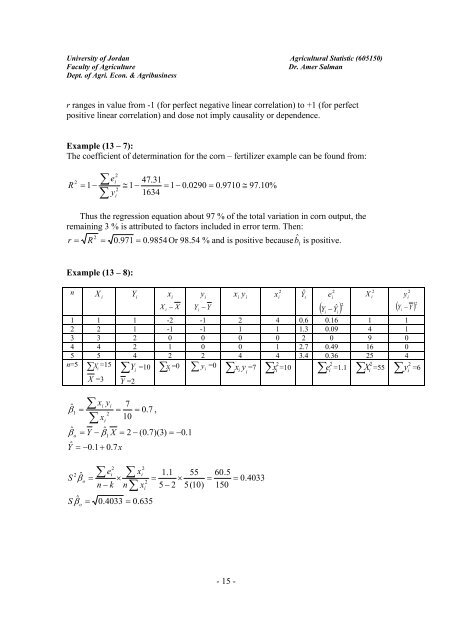 Part 13- Simple linear regression - The University of Jordan