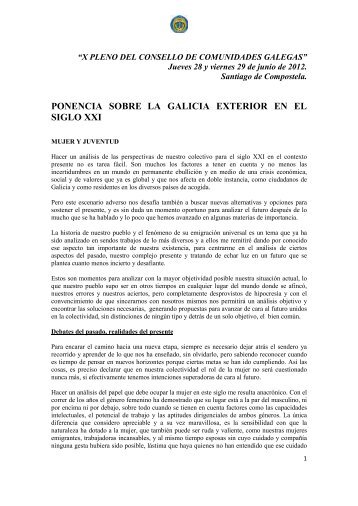 La Galicia exterior en el siglo XXI - Secretaría Xeral da Emigración ...