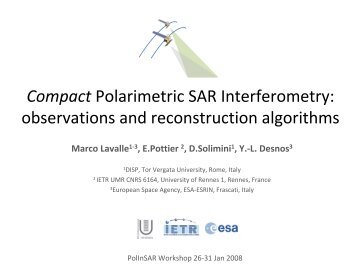 Compact Polarimetric SAR Interferometry - Esa