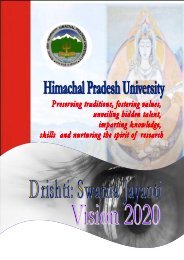 Vision 2020 - Himachal Pradesh University