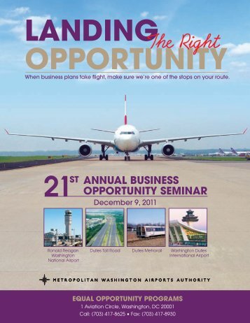 Business Opportunity Seminar Handbook - Metropolitan Washington ...