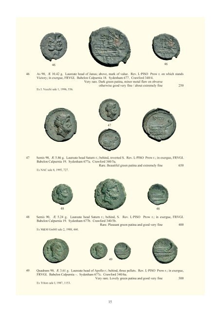 The RBW collection of Roman Republican coins part II