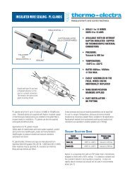 INSULATED WIRE SEALING - PL GLANDS - Thermo-Electra