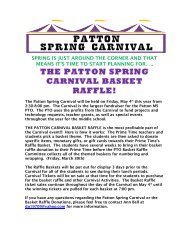 the patton spring carnival basket raffle! - Patton Middle School