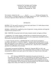 Purchase Order and associated contract between the City o