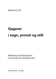 Opgaver i sogn, provsti og stift - Kirkeministeriet