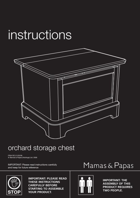 Orchard Storage Chest instructions - Mamas & Papas