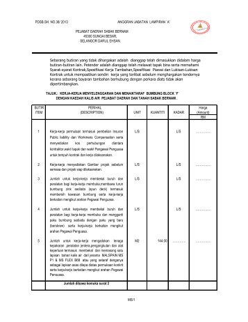 Fail Tender - Sistem Tender Dokumen dan Sebutharga - Selangor