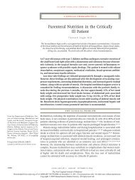 Parenteral Nutrition in the Critically Ill Patient - Department of Critical ...