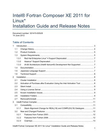 Intel Fortran Compiler - SERC