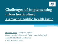 Challenges of implementing urban horticulture: a growing public ...