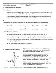 Mathcad - Basic Single Stage Amplifiers.xmcd