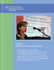 Force 1: Quality of Nursing Leadership - Mghpcs.org