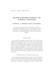 Relations between intrinsic and extrinsic curvatures