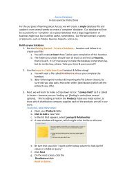 In-class Access Database instructions(a) - Ms. Hall / educator