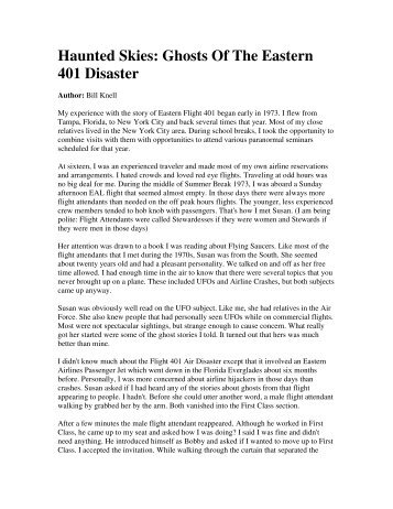 Haunted Skies: Ghosts Of The Eastern 401 Disaster - ARPAST.org