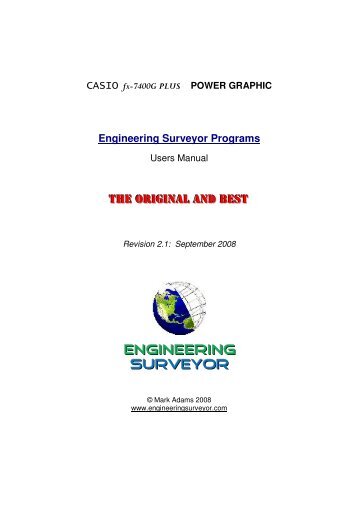 POWER GRAPHIC Engineering Surveyor Programs