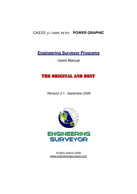 POWER GRAPHIC Engineering Surveyor Programs