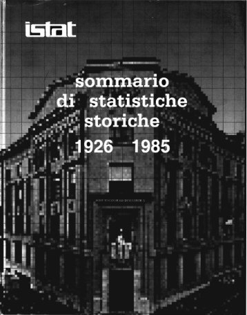 Sommario di statistiche storiche 1926-1985