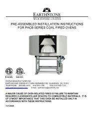 Installation Instructions - EarthStone Ovens