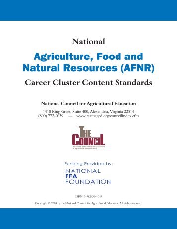 National AFNR Career Cluster Standards