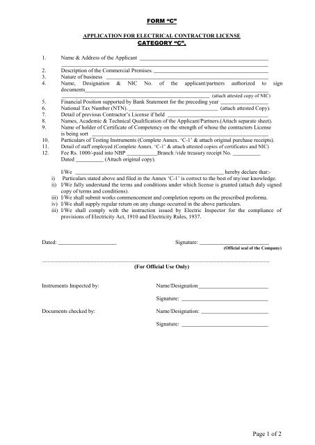 electrical contractor license