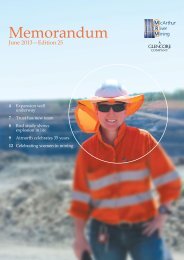 Memorandum, Edition 25 - McArthur River Mining