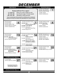 December Calendar and Activities - Castle Rock Senior Center